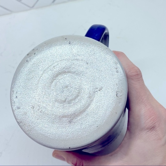 Vintage German Authentic Salt Glaze Handpainted Pottery Stein Mug Cobalt Blue - Picture 7 of 8